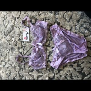 dainty floral purple lingerie